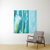  缶の上に海や海の波を描く油絵 タペストリー (インサイチュ(横))