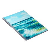 缶の上の海や海の波を示す油絵 ノートブック (右側)