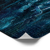 缶の上の海や海の波を示す油絵 ポスター (角)