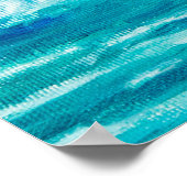 缶の上の海や海の波を示す油絵 ポスター (角)