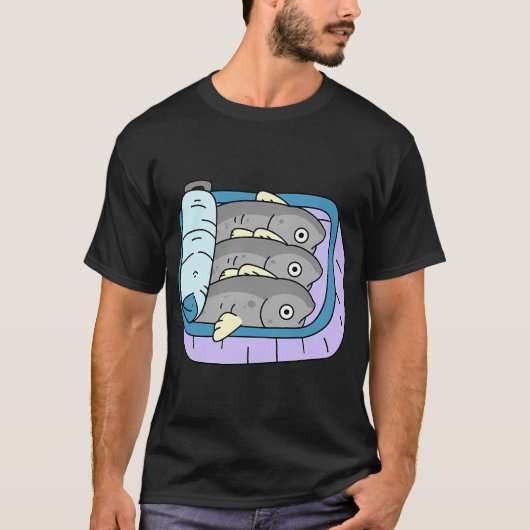 缶の中のイワシ Tシャツ (正面)
