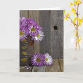 缶の友人の誕生日ミイラの花束 カード (黄色い花)