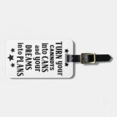 缶の荷物のラベルにあなたのCannotsを回して下さい ラゲッジタグ (正面横)