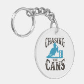 缶を追いかけるバレルレース キーホルダー (正面左)