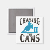 缶を追いかけるバレルレース マグネット (正面/裏面)