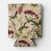 缶スリーブ – オーキッドプリントインBeige 缶クーラー (正面)