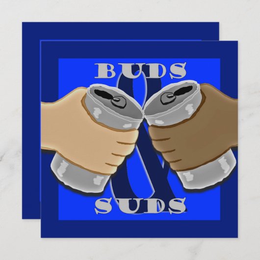 缶ビールのパーティの招待状を焼くこと 招待状 (正面/裏面)