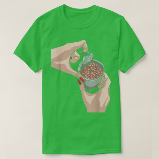 缶入り脳神経潜伏ゴシックエモパンクゴシック男性 Tシャツ (デザイン正面)