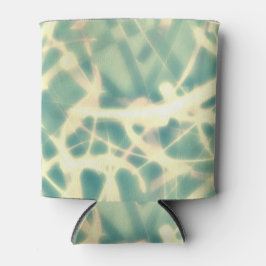 缶冷却器の光で作られたティール（緑がかった色）とくもの巣 缶クーラー