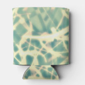 缶冷却器の光で作られたティール（緑がかった色）とくもの巣 缶クーラー (裏面)