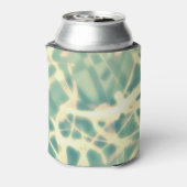 缶冷却器の光で作られたティール（緑がかった色）とくもの巣 缶クーラー (缶裏面)