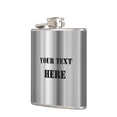 缶屋根からインスパイアされたメタリックデザインのボトル フラスク (左)