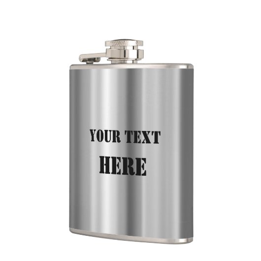 缶屋根からインスパイアされたメタリックデザインフlask フラスク (左)