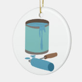 缶絵を描とローラー セラミックオーナメント (左)