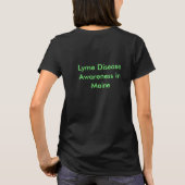 缶缶メイン州のライム病啓発Tシャツ Tシャツ (裏面)