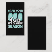 缶詰おもしろいシーズン食品封止引用文 名刺 (正面/裏面)