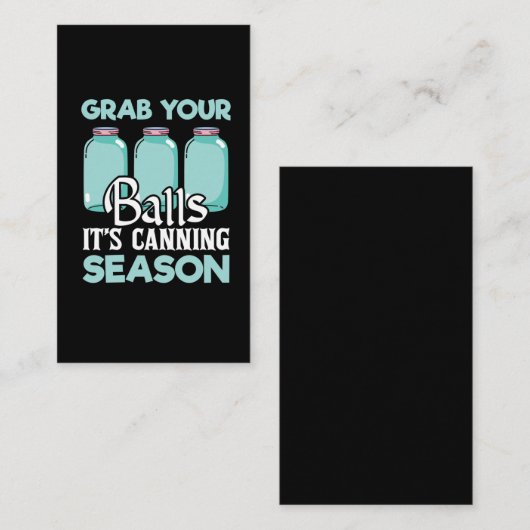 缶詰おもしろいシーズン食品封止引用文 名刺 (正面/裏面)