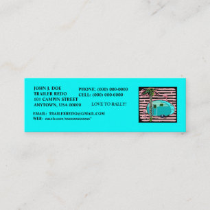 缶詰にされたハムのヴィンテージ旅行トレーラーのプロフィールカード! スキニー名刺