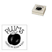 缶詰にした夏の熟した紫梅梅 ラバースタンプ (押印)