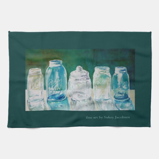 缶詰になる瓶の台所タオル キッチンタオル (横)