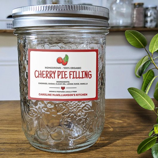 缶詰のチェリー食品ラベル フードラベル