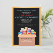 缶詰のフードドライブオークション企業の資金集め 招待状 (スタンド正面)