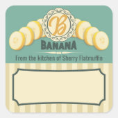 缶詰の台所からバナナのパンのジャム スクエアシール (正面)