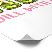 缶詰の漬物コケットで女性ギルを弓 ポスター (角)