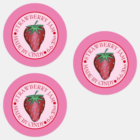 缶詰の自家製ストロベリージャムゼリー ラベル (グループ)
