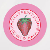 缶詰の自家製ストロベリージャムゼリー ラベル (デザイン1)