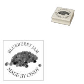 缶詰の自家製ブルーベリージャムゼリー ラバースタンプ (押印)