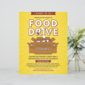缶詰の食べ物ドライブ食べ物を与えホームレス募金者フライヤー (スタンド正面)