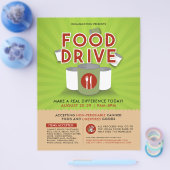 缶詰の食べ物ドライブ食べ物を与えホームレス募金者フライヤー チラシ (シングル)