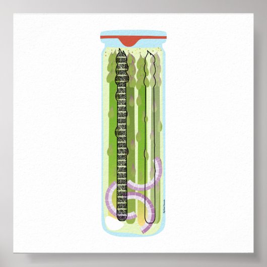 缶詰の食べ物 – Picked Asparagus ポスター (正面)