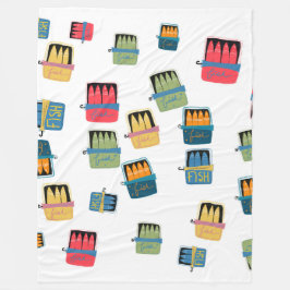 缶詰の魚 フリースブランケット