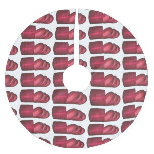 缶詰ゼリー入りクランベリーソースクリスマスディナー ブラッシュドポリエステルツリースカート