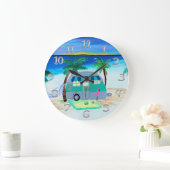 缶詰ハムキャンパーの壁掛け時計 ラージ壁時計 (ホーム)