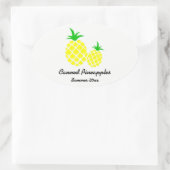 缶詰パイナップル保存用ラベル 楕円形シール (バッグ)