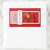 缶詰パーソナライズされた瓶ラベル、カスタムイチゴ 長方形シール (バッグ)