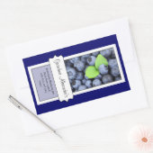 缶詰パーソナライズされた瓶ラベル、カスタムブルーベリー 長方形シール (封筒)