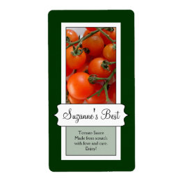 缶詰パーソナライズされた瓶ラベル、トマト ラベル
