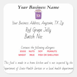 缶詰フードテキサス州コテージ法ラベルの更新 スクエアシール