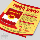 缶詰フードドライブチャリティーファンドレイザーフライヤー チラシ