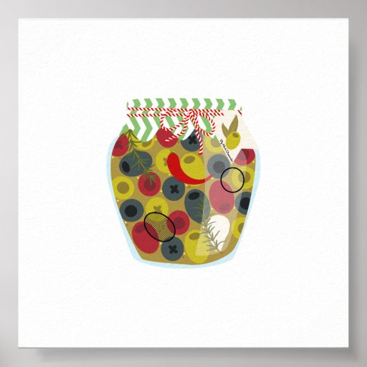 缶詰フード – オリーブ ポスター (正面)