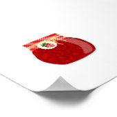 缶詰フード – 小ラズベリージャム ポスター (角)