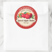 缶詰ラベルのキッチンのヴィンテージリンゴ ラウンドシール (バッグ)