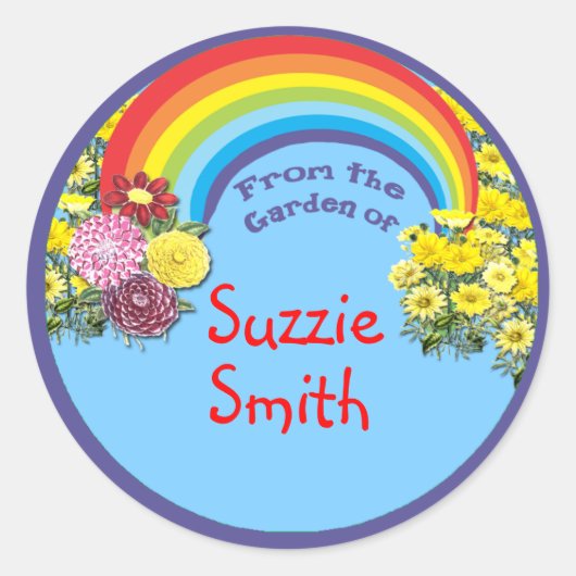 缶詰ラベルの庭から ラウンドシール (正面)