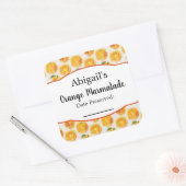 缶詰ラベル オレンジの果物 スクエアシール (封筒)