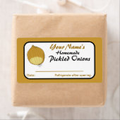 缶詰用パーソナライズされた玉ねぎ漬物ラベル ラベル (インサイチュ)
