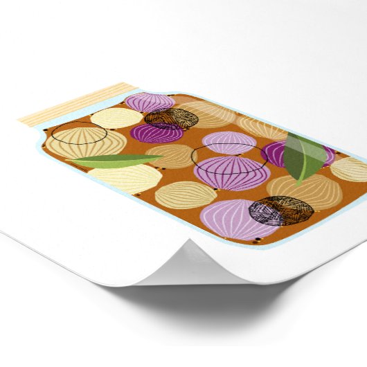 缶詰食品 – 玉ねぎ ポスター (角)